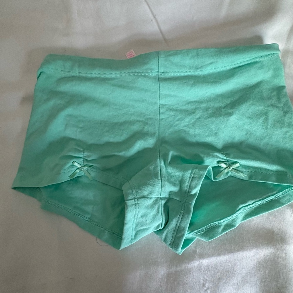 NWT Green  Boy Shorts.  Vintage VS PINK! 
Super cute. “ Totally Beachin” on back